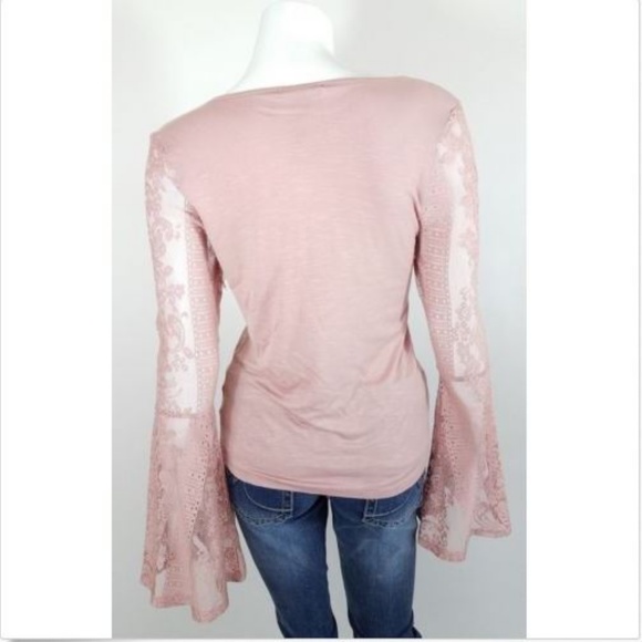 3/$25 Chelsea & Violet Lace Top Small Blush - Picture 5 of 7